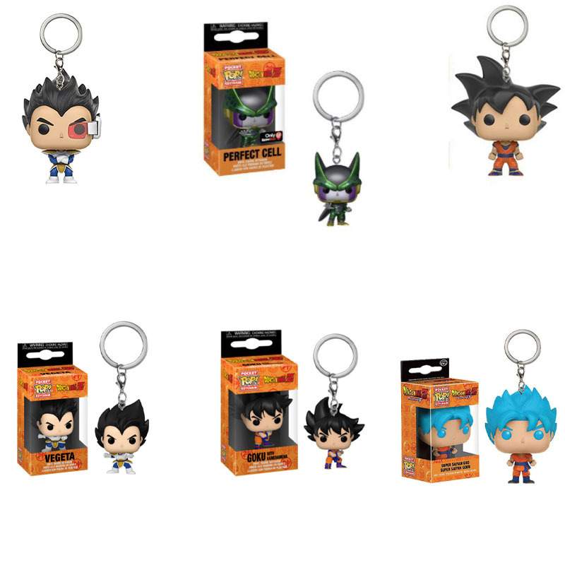 Vintage Collectible Figurines - Funko Dragon Ball Goku Vegeta Keychain
